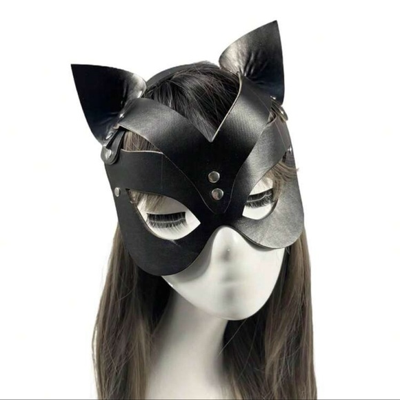 Leather cos play costume cat Halloween meow kitty - Picture 1 of 2